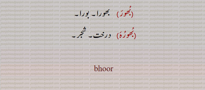 بھور, بھور لوک,بھور بانٹنا, بھورا, بھورہ,کمبل,.
بُھور, چشمہ, آبشار, سوتا, فوارہ,
bhoor,bhur,bhoora,bhura,bhoori,bhuri,bhurna,bhoorna,ਭੂਰ,ਭੂਰਾ ,ਭੂਰੀ,ਭੂਰਨਾ,بھور,