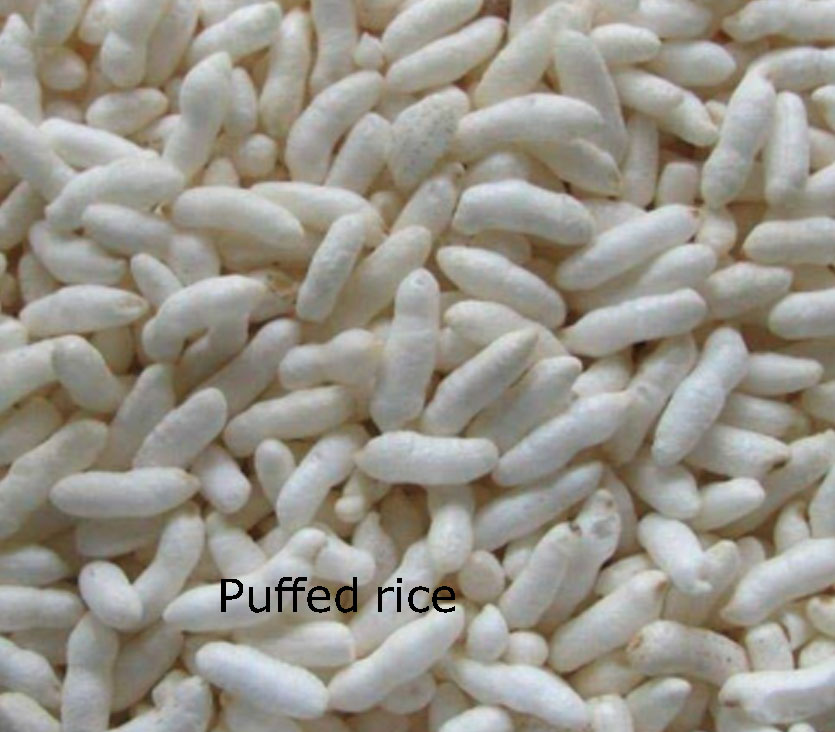 Puffed rice, phuli, پھلی