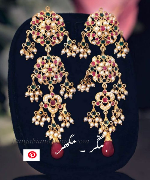 ਮਗਰ, ਮੱਘਰ, maggar. maghar, magar.magghar,  کان کا زیور۔ بڑا آویزہ۔ , earring. Traditional Ornaments of Punjab,Jewellery,jewelry,zaiwar,زیور, ,گہنا,بُھوکھن,النکار,ٹُوم,ٹومب,ٹونب چھلا 