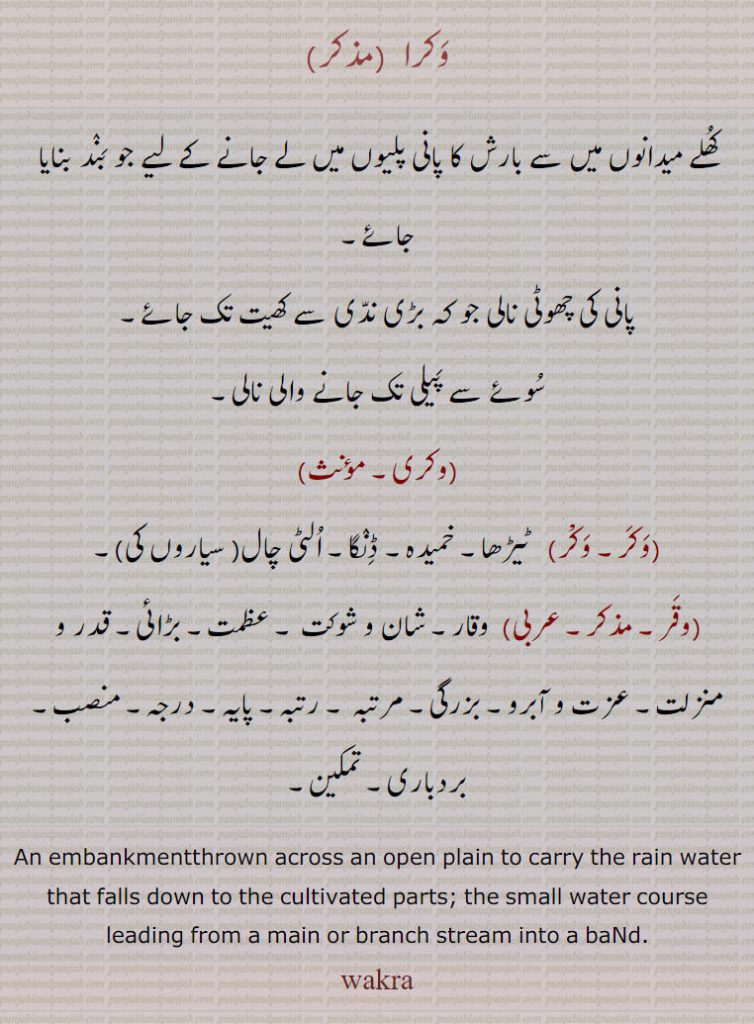   وکرا,وکری,وقر,وکر,وقر, بند , ٹیڑھا  ,مرتبہ, ,         
,wakra,ਵਕਰਾ, wakri,ਵਕਰੀ,waqr,ਵਕਰ,wakr,  