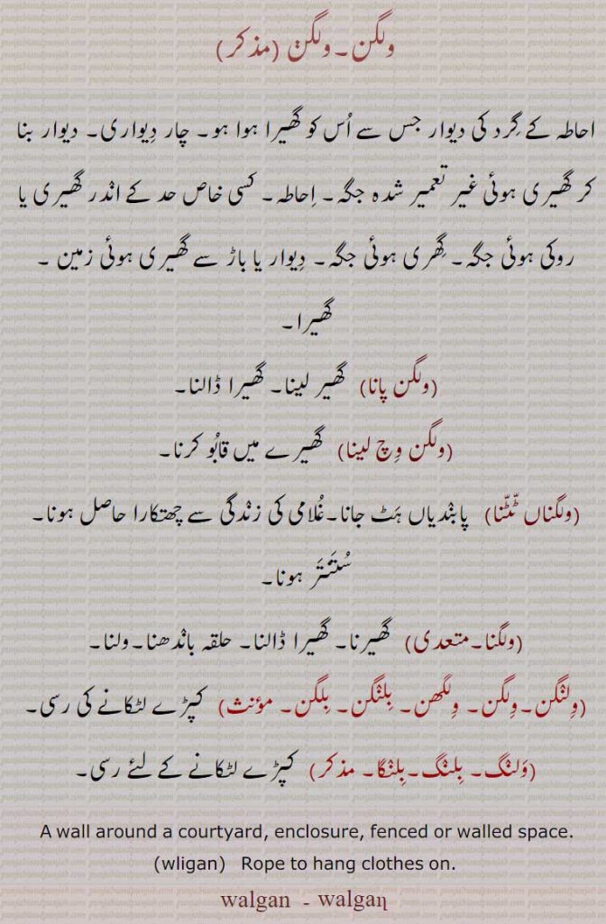   ولگن,ولگن پانا,ولگن وچ لینا,ولگناں ٹٹنا,ولگنا,ولنگن,ولگن, ولگھن, بلنگن, بلگن,ولنگ, بلنگ,بلنگا,wligan,walgan ,walgan  ,ਵਲਗਨ , ਵਲ਼ਗਣ,