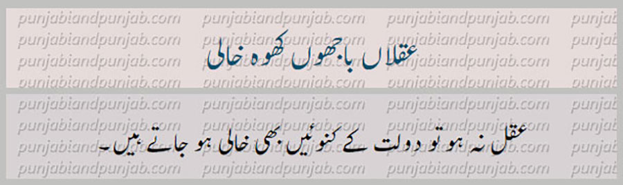 aqlaaN baajhoN ,
عقلاں باجھوں
کہاوت, اکھوت, اکھان, ضرب المثل, حکایت,ہدایت,مقولہ,proverb, 