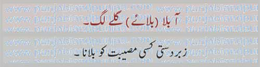 aa bla,
آ بلا
کہاوت, اکھوت, اکھان, ضرب المثل, حکایت,ہدایت,مقولہ,proverb, 