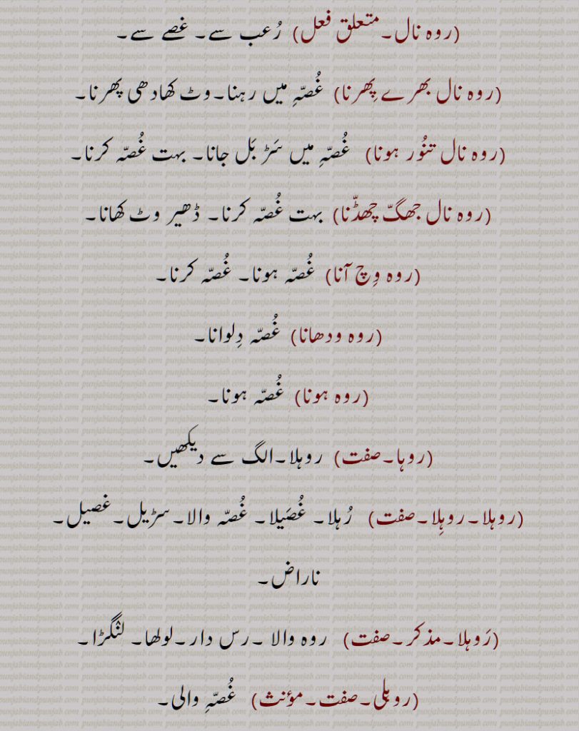 روہیلا, روہ, روہ, روہ دی عمر ہووے, روہ لتاڑنا,روہ لڑی,روہڑی,روہیں,روہ,روہ,روہ راس,رہراس,رہراس,, سکھوں کی شام کی عبادت , 